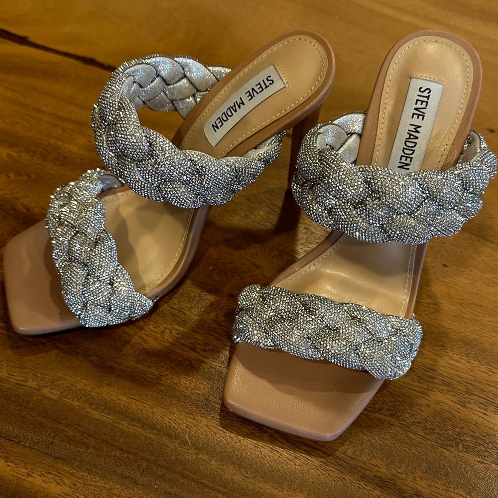 Steve Madden sparkly square toe heel